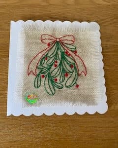 Sweetpea's Handmade Card Collection - Christmas Red Berries Mistletoe