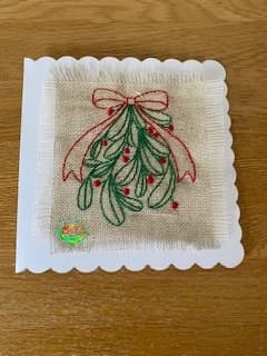 Sweetpea's Handmade Card Collection - Christmas Red Berries Mistletoe