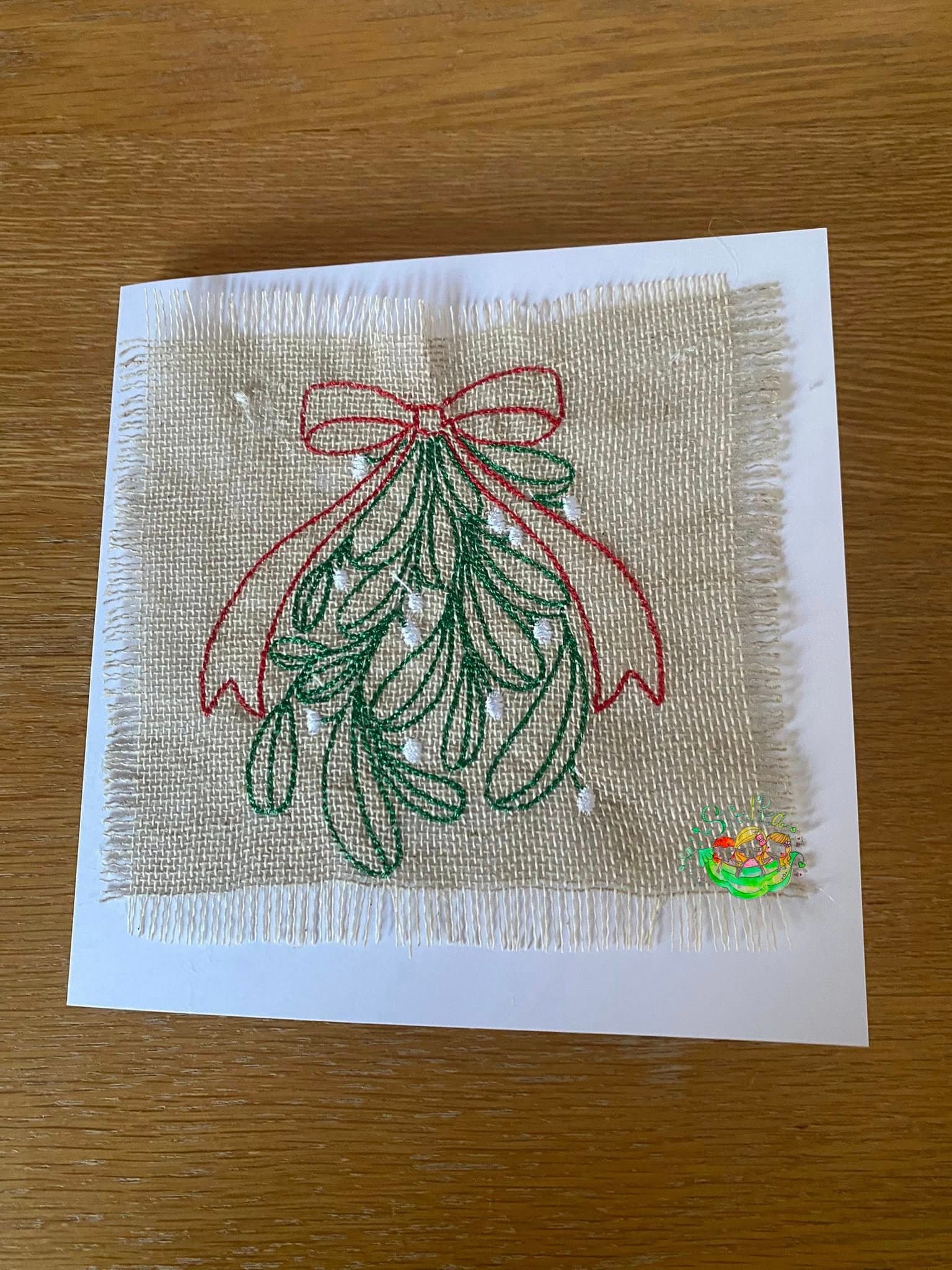 Sweetpea's Handmade Card Collection - Christmas White Berries Mistletoe