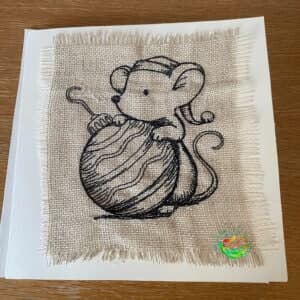 Sweetpea's Handmade Card Collection - Christmas Mouse with Bauble