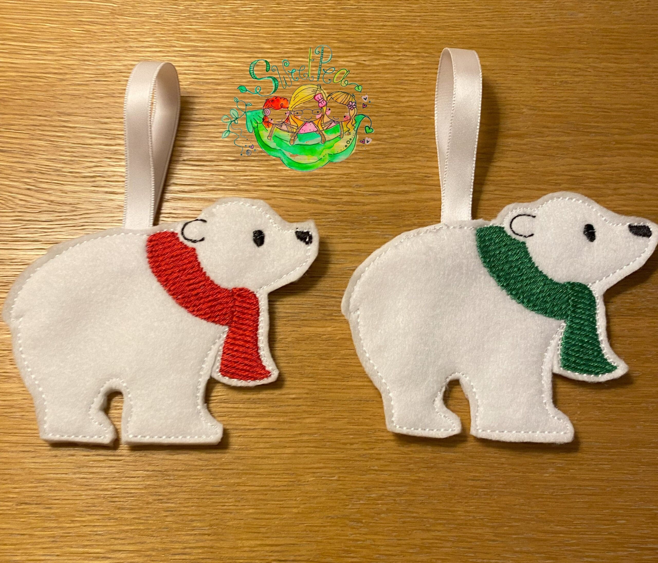 Sweetpea's Handmade Christmas Decoration Collection - Polar Bear