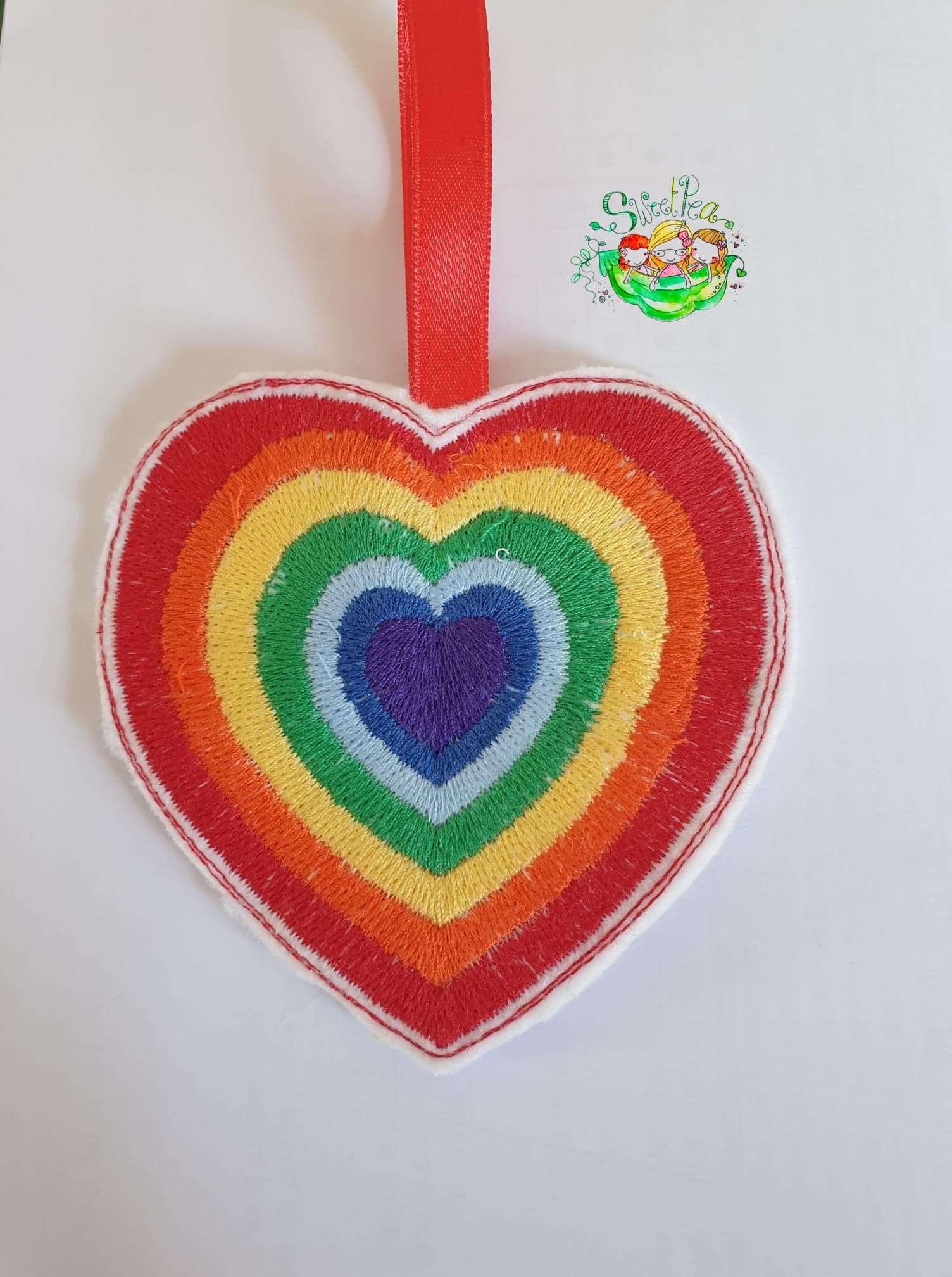 Sweetpea's Handmade Hanging Heart Decoration Collection - Pride
