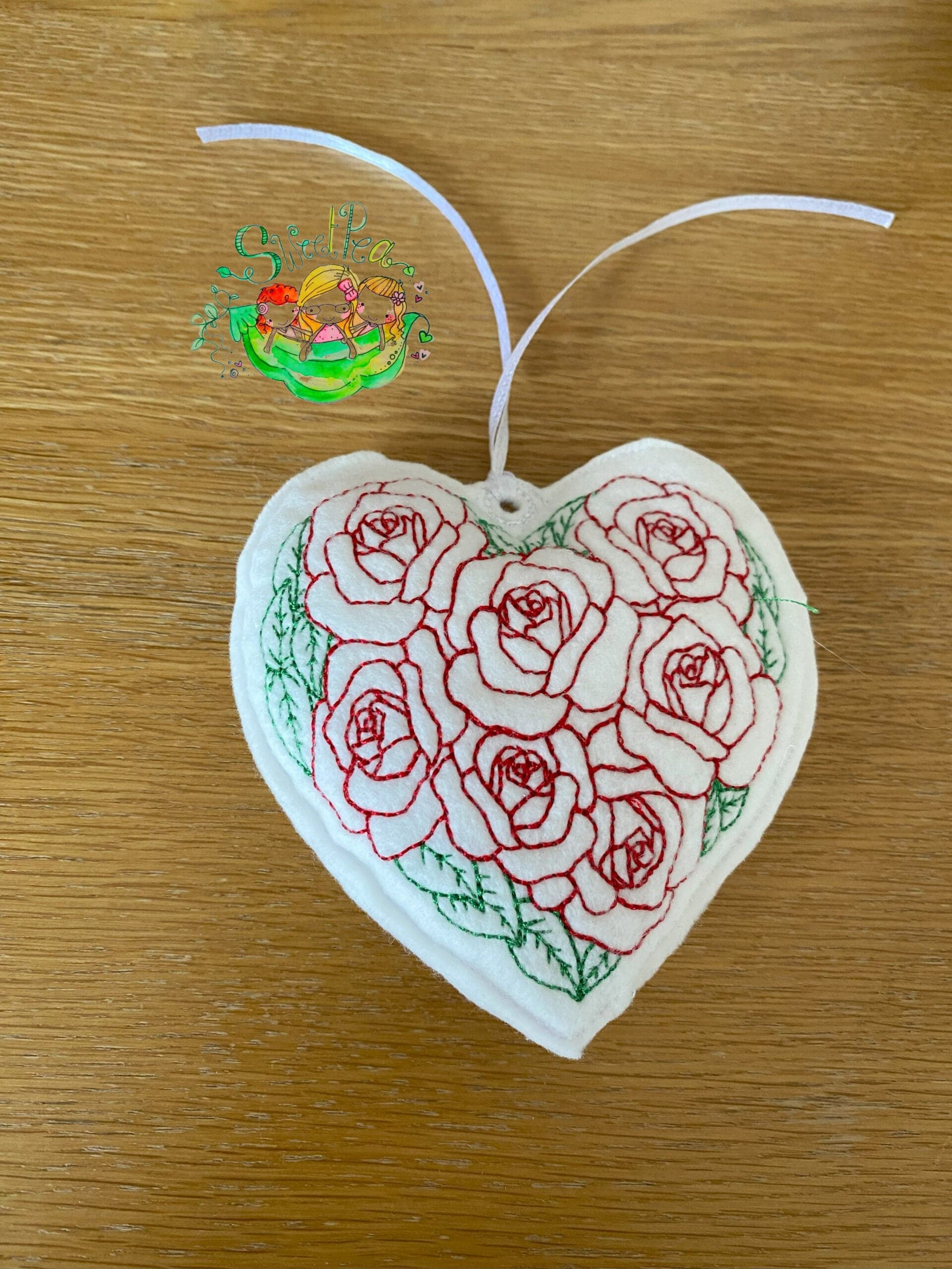 Sweetpea's Handmade Hanging Heart Decoration Collection - Roses