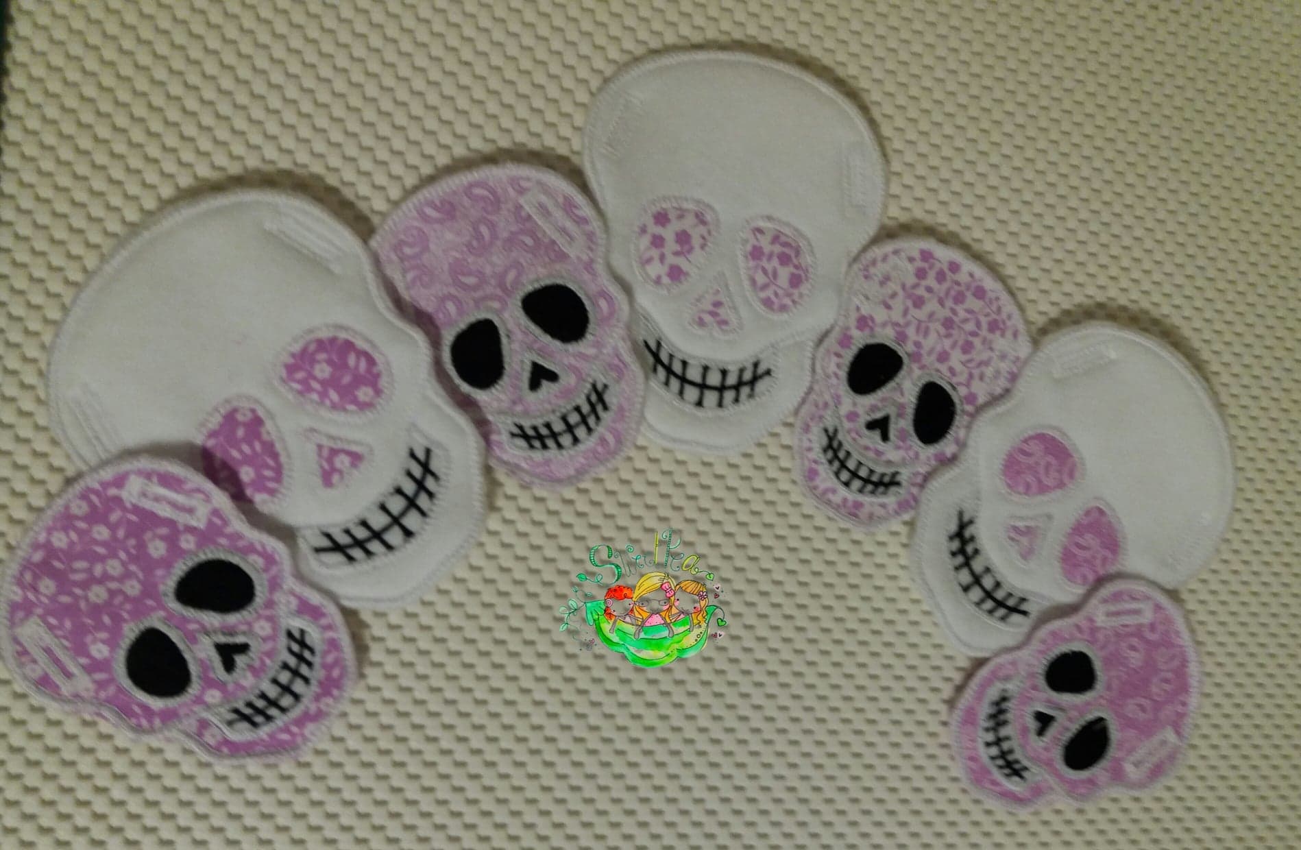 Sweetpea's Handmade Banner Collection - Felt and Fabric Skull