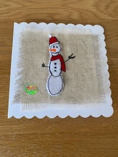 Sweetpea's Handmade Card Collection - Christmas Red Snowman