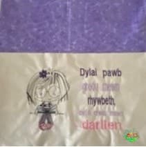 Sweetpea's Handmade Reading Cushion Collection - Bookworm Girl I Believe Welsh