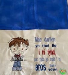 Sweetpea's Handmade Reading Cushion Collection - Bookworm Boy Someplace Welsh