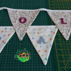 Sweetpea's Handmade Banner Collection - Name Fabric Traditional Flag
