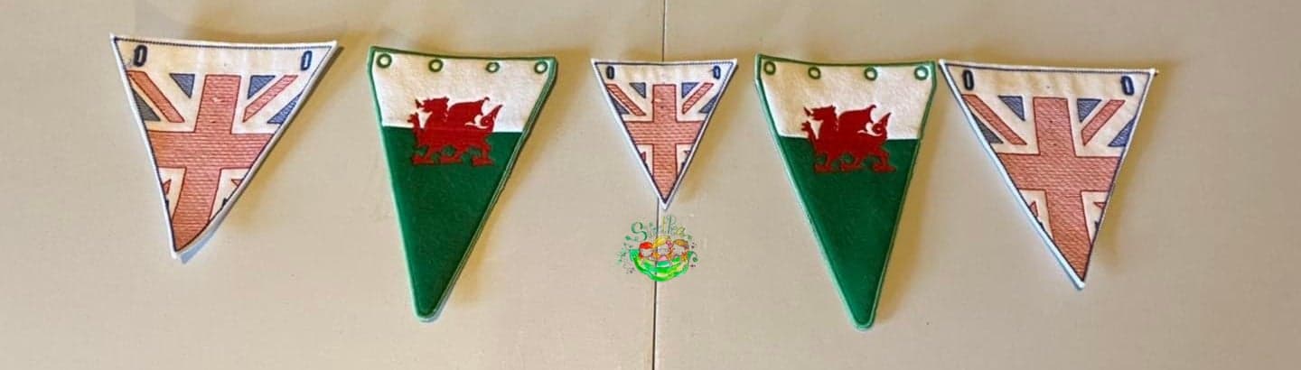 Sweetpea's Handmade Banner Collection - Welsh Dragon and Union Jack