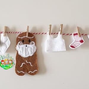 Sweetpea's Handmade Banner Collection - Washing Line Santa