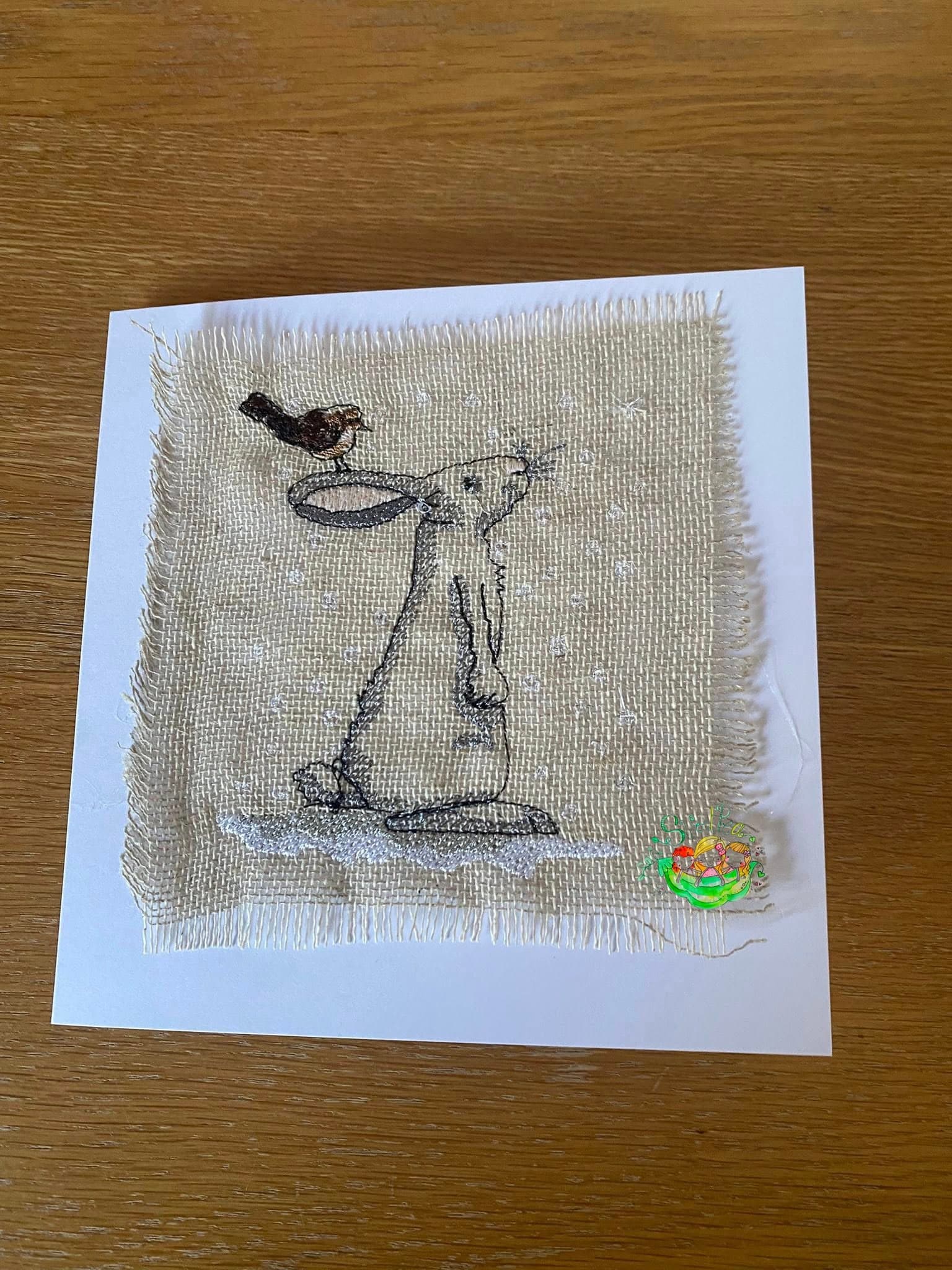 Sweetpea's Handmade Card Collection - Christmas Winter Rabbit and Robin