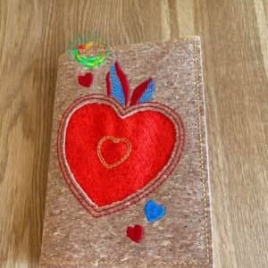 Sweetpea’s Handmade Reverse-Appliqué Notebook Collection - Big Heart  Apple and Little Loves