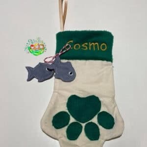 Sweetpea's Handmade Paw Christmas Stocking Collection - Cat