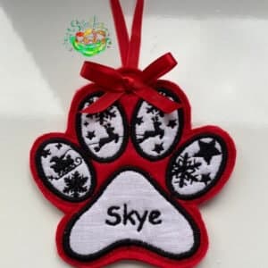 Sweetpea's Handmade Paw Memory Hanger Collection - Christmas
