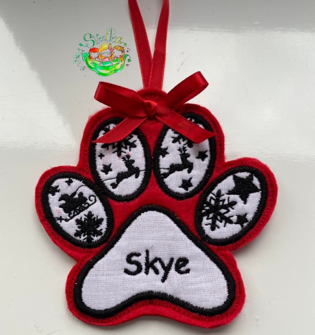 Sweetpea's Handmade Paw Memory Hanger Collection - Christmas