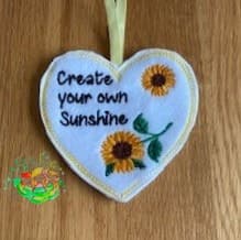 Sweetpea's Handmade Hanging Heart Decoration Collection - Create your own Sunshine