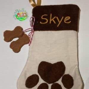 Sweetpea's Handmade Paw Christmas Stocking Collection - Dog