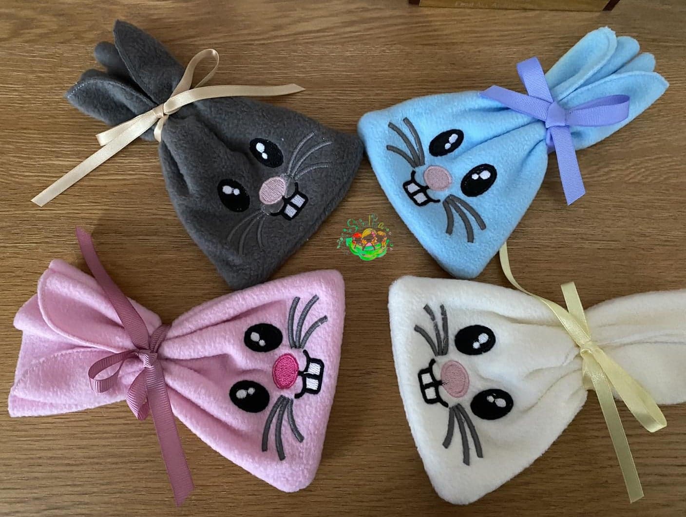 Sweetpea's Handmade Tie Treat Bag Collection - Bunny Face