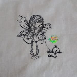 Sweetpea's Handmade Tote Bag Collection - Cute Fairy with her Pet Dog