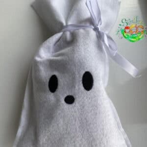 Sweetpea's Handmade Halloween Tie Treat Bag Collection - Ghost