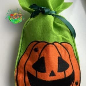 Sweetpea's Handmade Halloween Tie Treat Bag Collection - Pumpkin