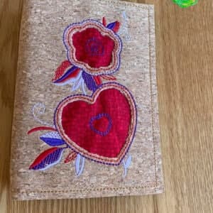 Sweetpea’s Handmade Reverse-Appliqué Notebook Collection – Heart and Blossoms
