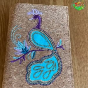 Sweetpea’s Handmade Reverse-Appliqué Notebook Collection- Peacock and Flower