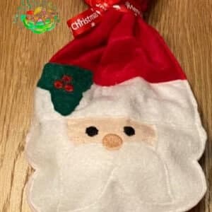 Sweetpea's Handmade Christmas Tie Treat Bag Collection -Santa