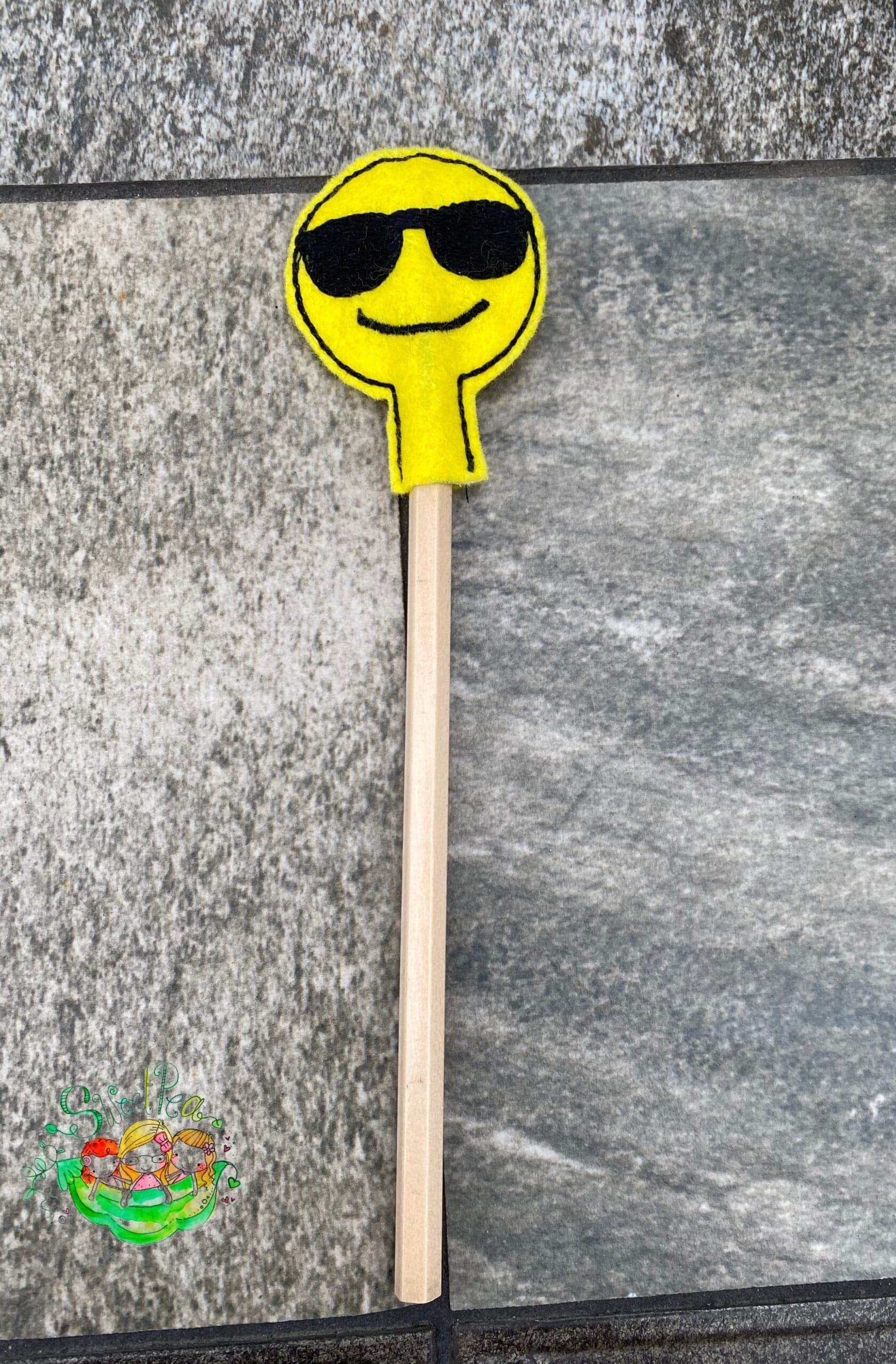 Sweetpea’s Handmade Emoji Pencil Topper Collection - Sunglasses