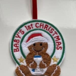 Sweetpea’s Handmade Gingerbread Christmas Collection – First Christmas Baby Hanger
