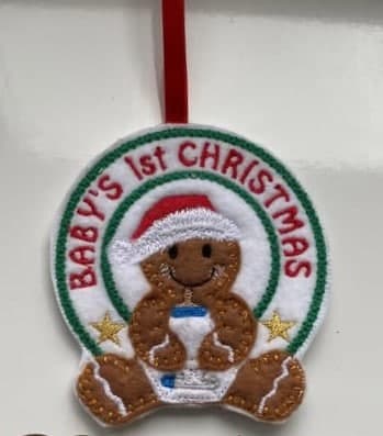 Sweetpea’s Handmade Gingerbread Christmas Collection – First Christmas Baby Hanger