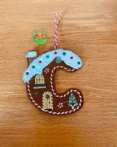 Sweetpea’s Handmade Gingerbread House Letter Collection - C