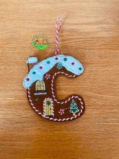 Sweetpea’s Handmade Gingerbread House Letter Collection - C
