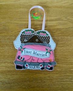 Sweetpea’s Handmade Just Married Collection - Wedding Car - Mrs & Mrs