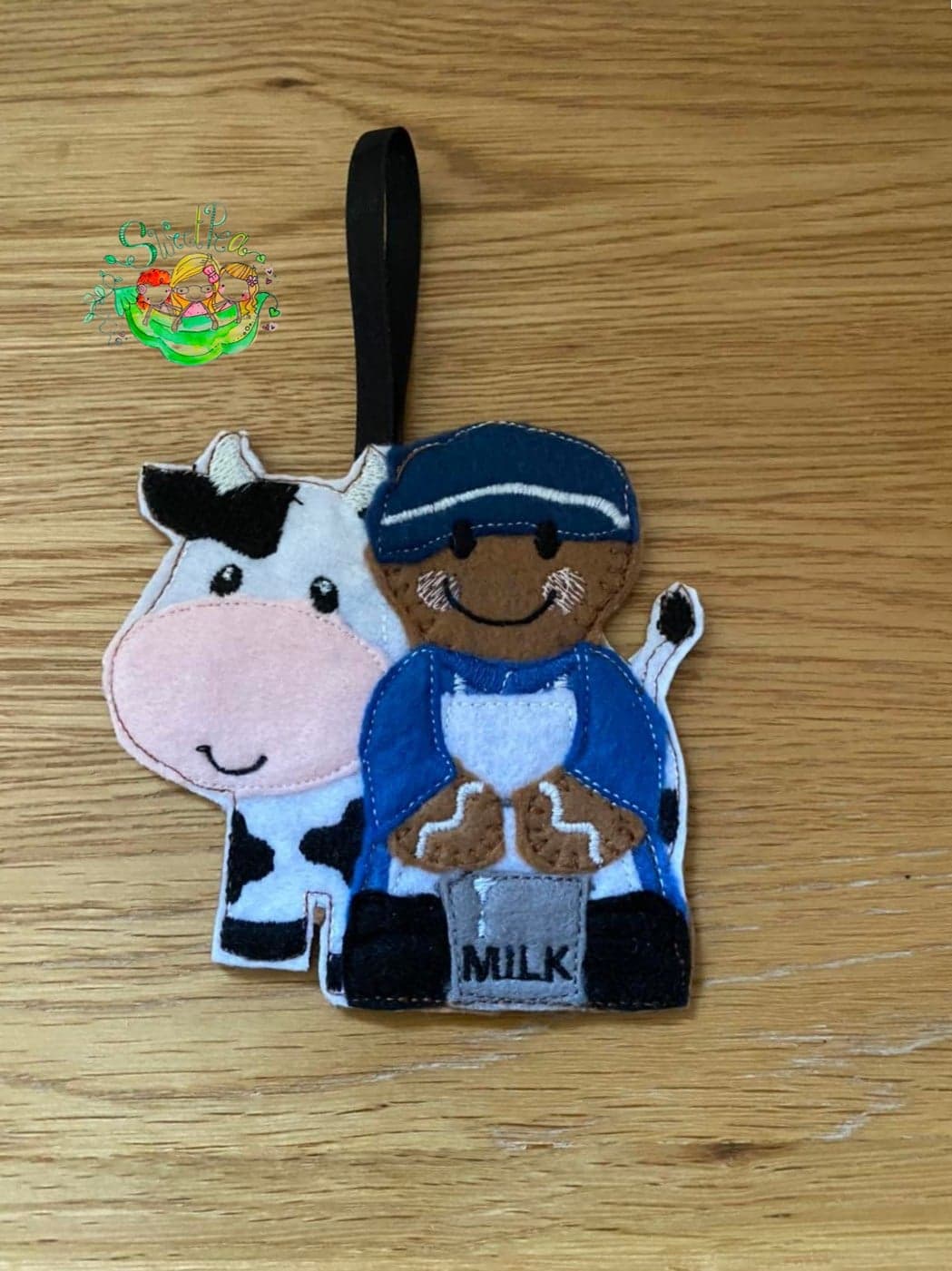 Sweetpea’s Handmade Gingerbread Occupation Collection - Dairy Farmer