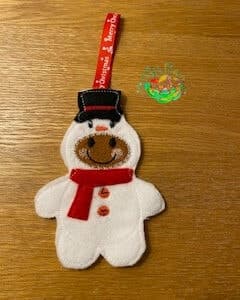 Sweetpea’s Handmade Gingerbread Christmas Collection – Dress Up Snowman