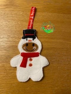 Sweetpea’s Handmade Gingerbread Christmas Collection – Dress Up Snowman