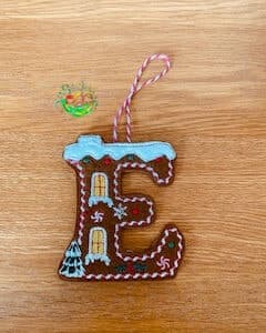 Sweetpea’s Handmade Gingerbread House Letter Collection - E