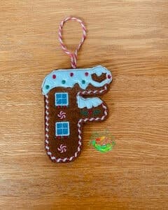 Sweetpea’s Handmade Gingerbread House Letter Collection - F