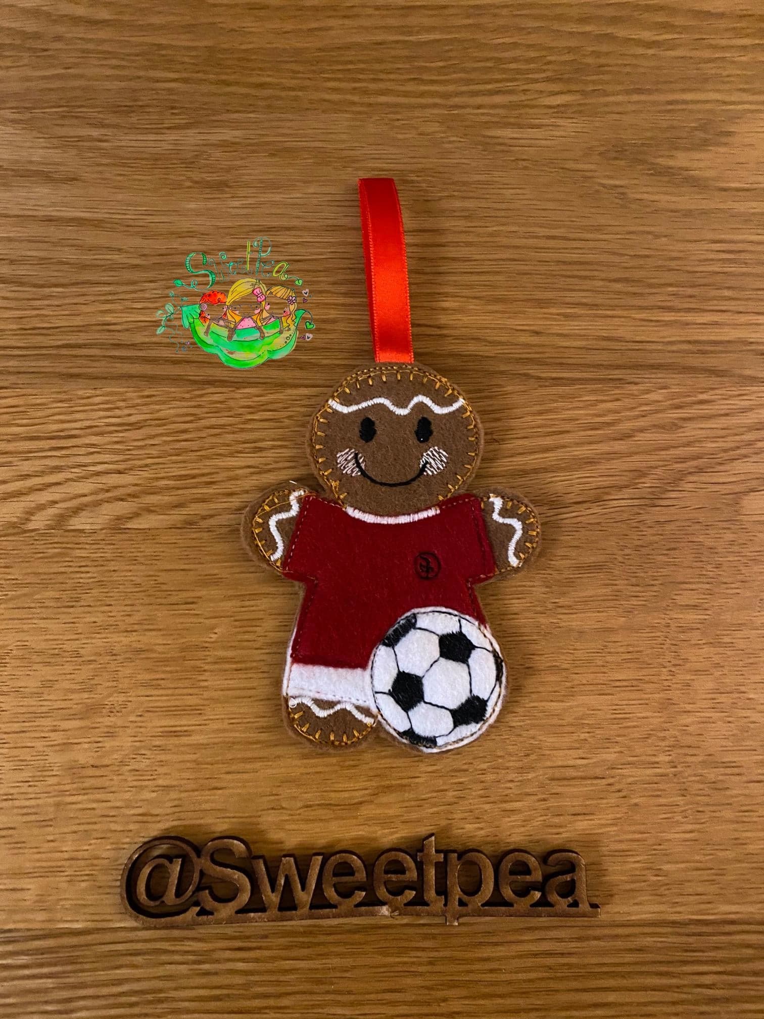 Sweetpea’s Handmade Gingerbread Sports Collection - Footballer with Shorts