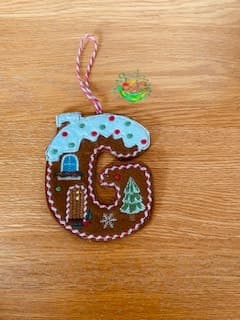 Sweetpea’s Handmade Gingerbread House Letter Collection - G