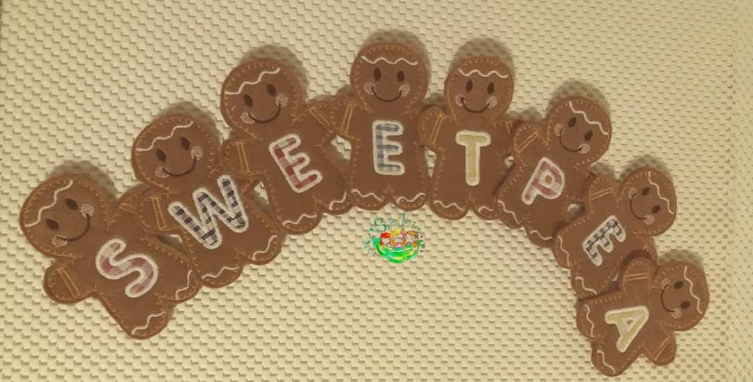 Sweetpea’s Handmade Banner Collection – Alphabet Gingerbread