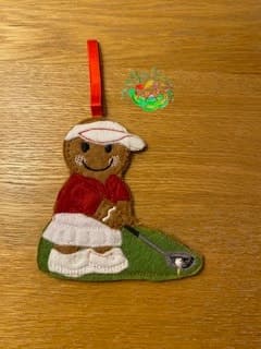Sweetpea’s Handmade Gingerbread Sports Collection - Female Golfer