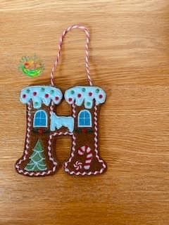 Sweetpea’s Handmade Gingerbread House Letter Collection - H