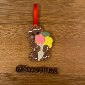 Sweetpea’s Handmade Gingerbread Food Collection – Ice Cream Three Scoops