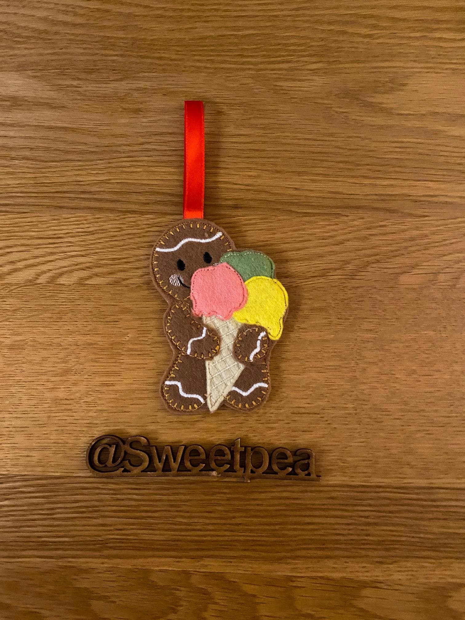 Sweetpea’s Handmade Gingerbread Food Collection – Ice Cream Three Scoops