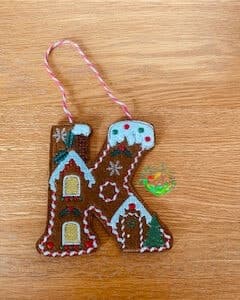 Sweetpea’s Handmade Gingerbread House Letter Collection - K