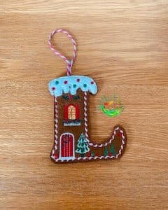 Sweetpea’s Handmade Gingerbread House Letter Collection - L