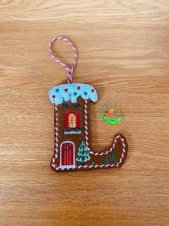 Sweetpea’s Handmade Gingerbread House Letter Collection - L