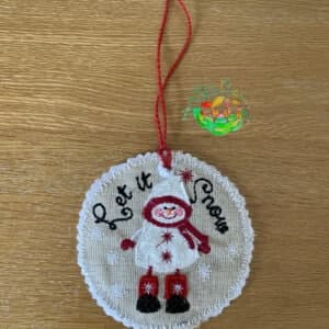 Sweetpea’s Handmade Let it Snow Bauble Collection - Girl with Stick Arms and Legs